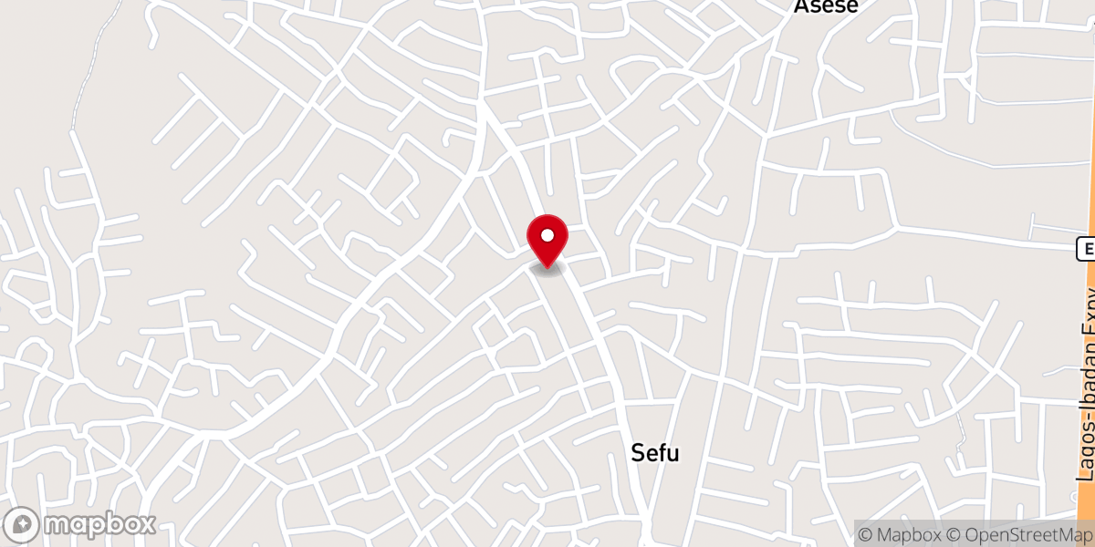 Map showing location of Deeper Life Bible Church, Temidire District