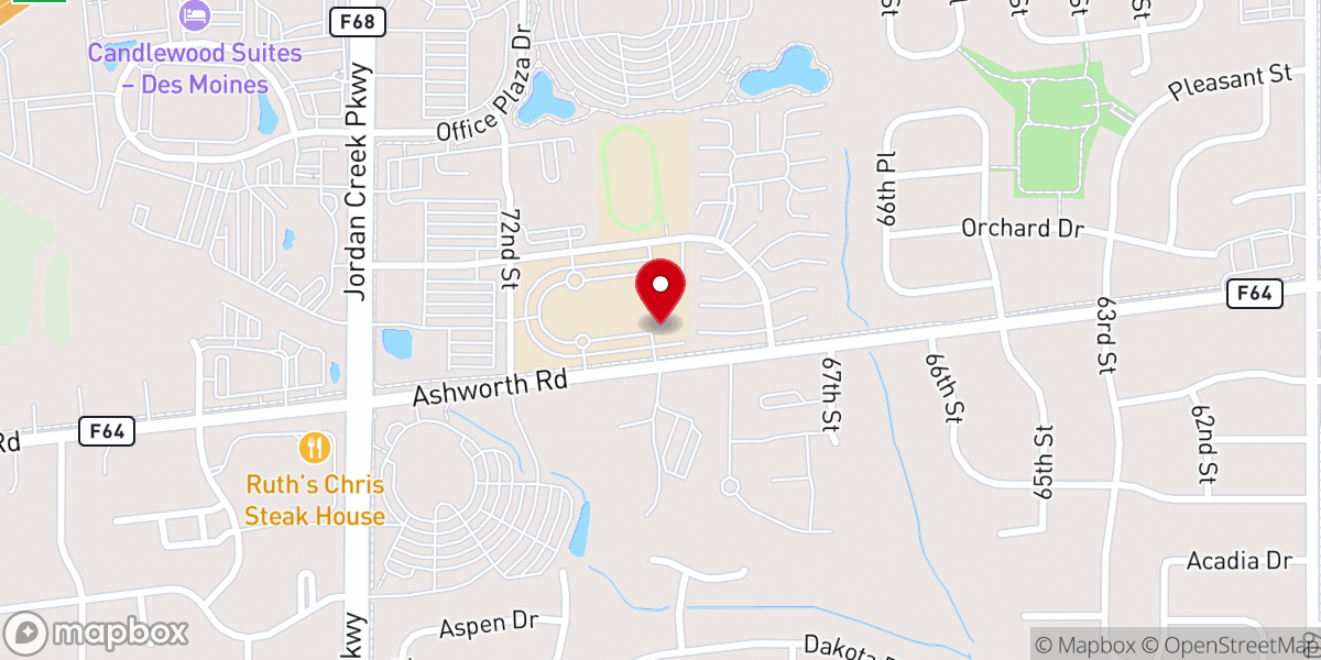 Map showing location of St. Francis of Assisi Catholic School