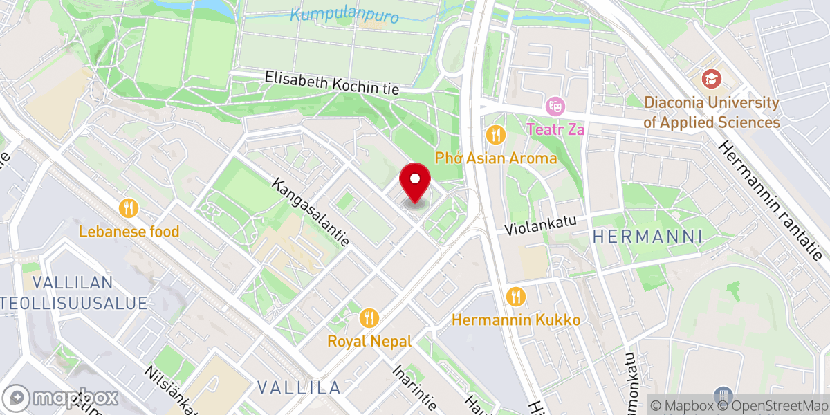 Map showing location of Paavalinkirkko