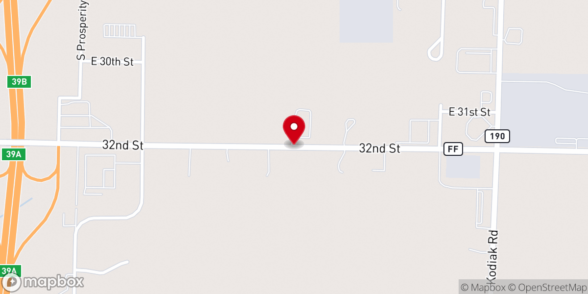Map showing location of Diamond Grove church
