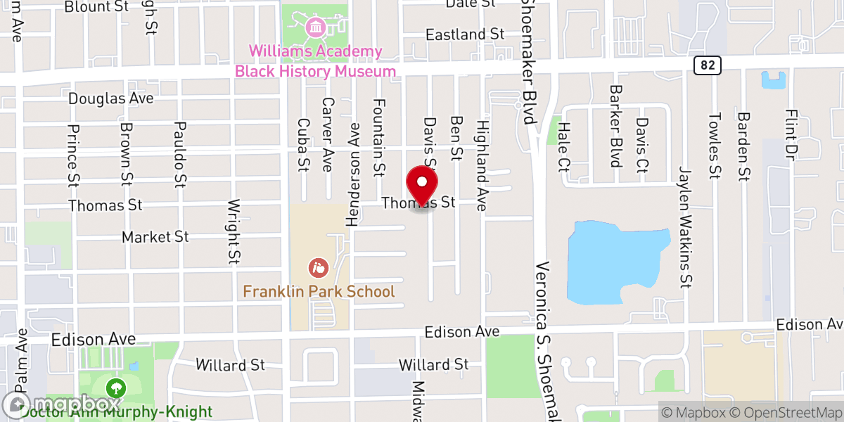 Map showing location of New Life Hope Assembly Inc
