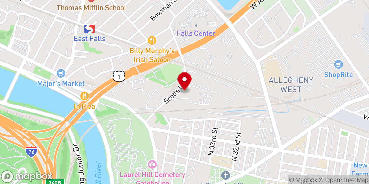 Map showing location of Philadelphia Wedding Chapel®️