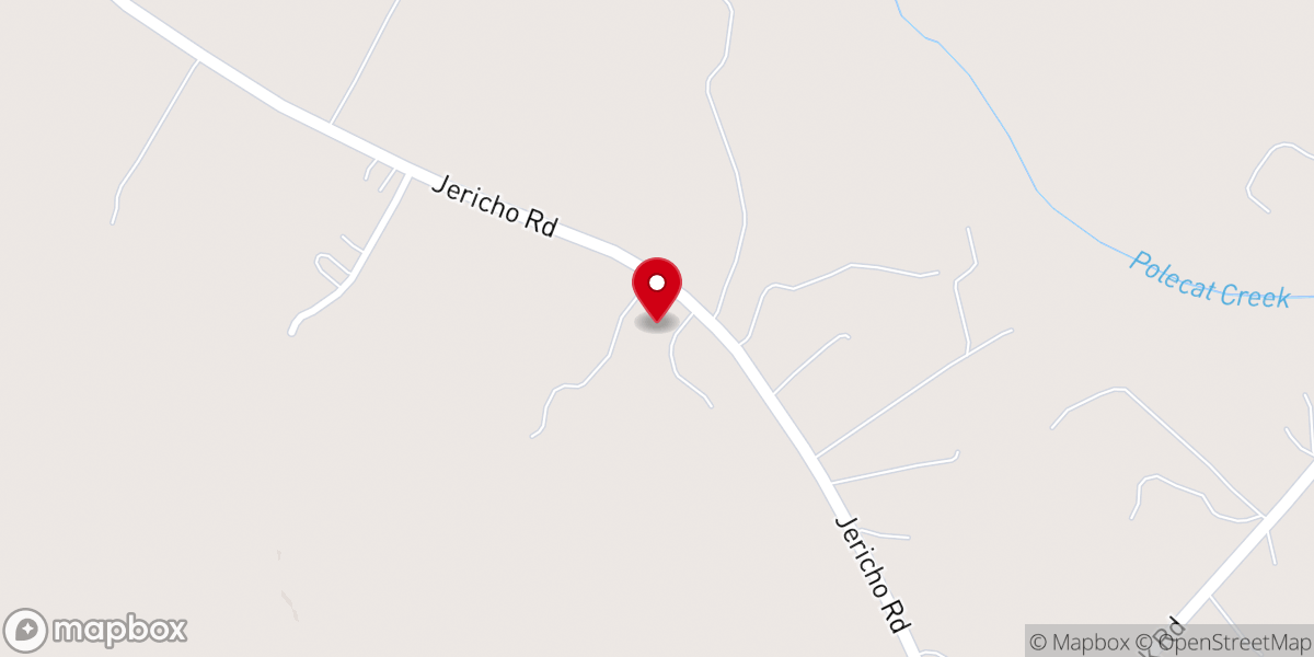 Map showing location of New Life Pentecostal Church