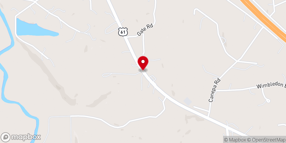 Map showing location of New Madrid Church of Christ