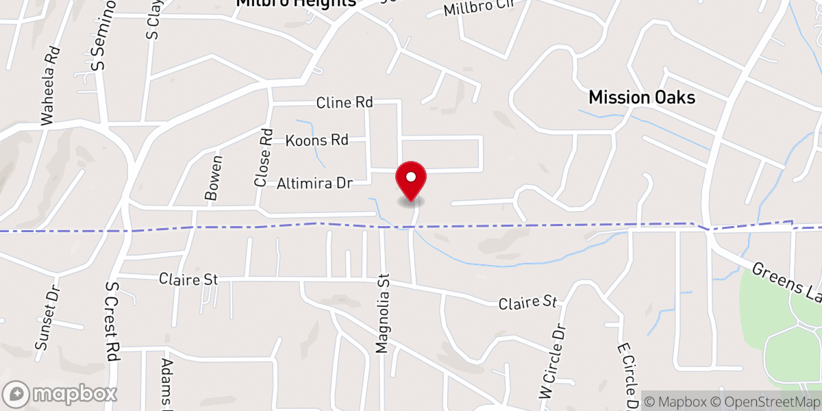 Map showing location of East Ridge Seventh Day Adventist Church