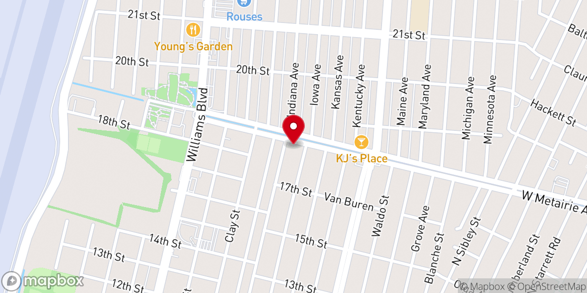 Map showing location of Church of the Nazarene