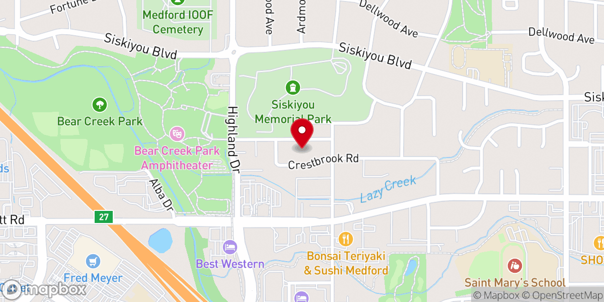 Map showing location of Medford Seventh-day Adventist Church