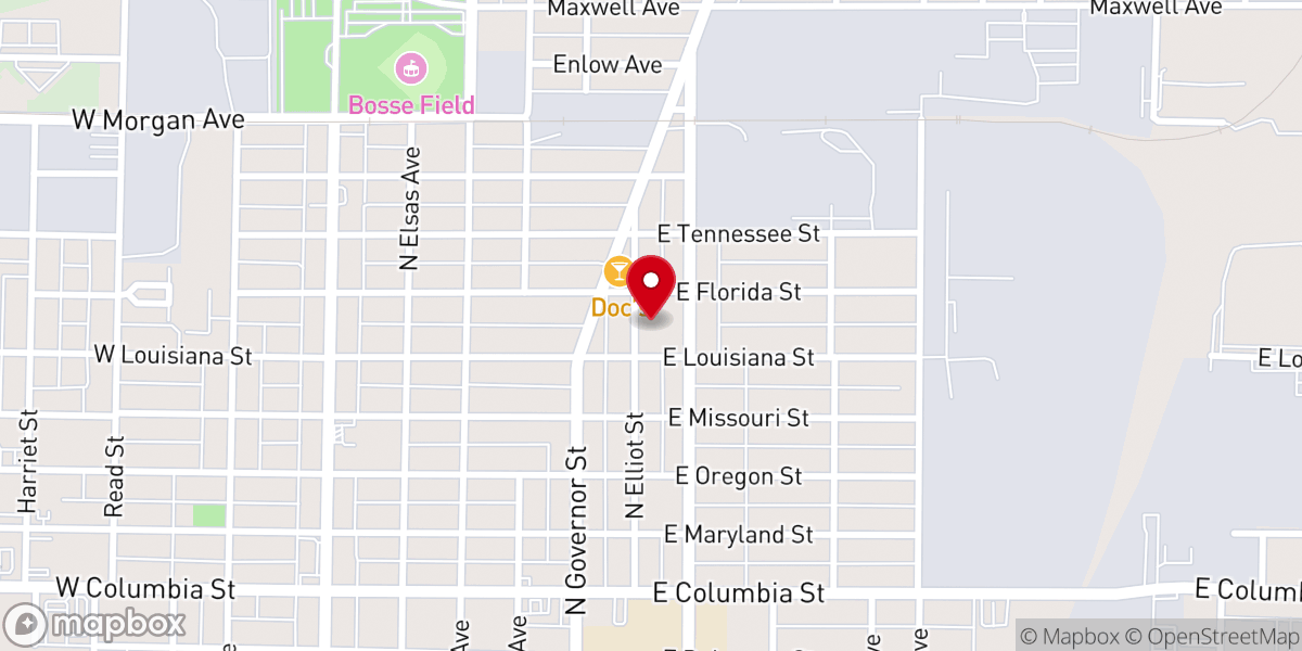 Map showing location of Grace Baptist Church