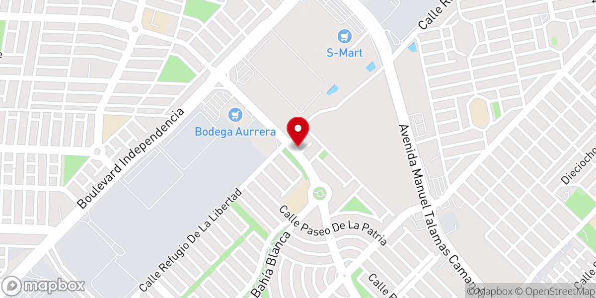 Map showing location of Iglesia Bautista Sión