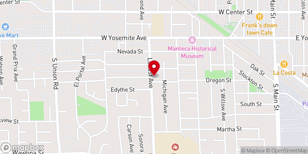Map showing location of Southside Christian Church