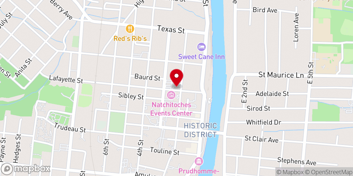 Map showing location of City of Natchitoches, Utility Billing
