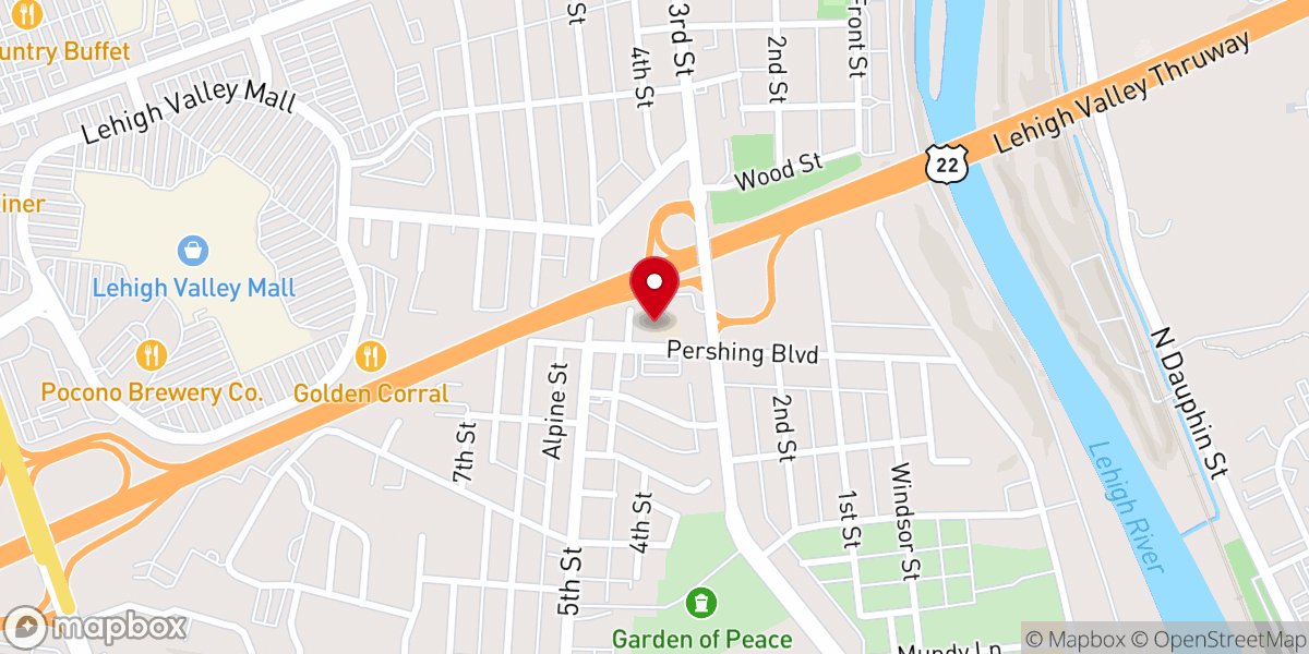 Map showing location of St. Elizabeth Regional School