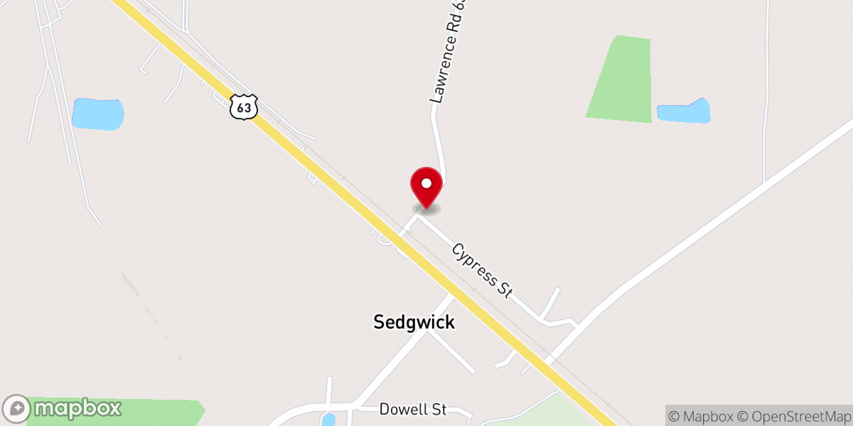 Map showing location of Sedgwick United Methodist Church