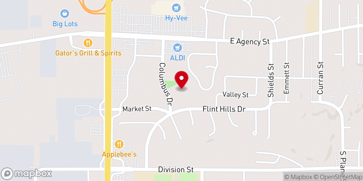 Map showing location of The Salvation Army of Burlington & Des Moines County