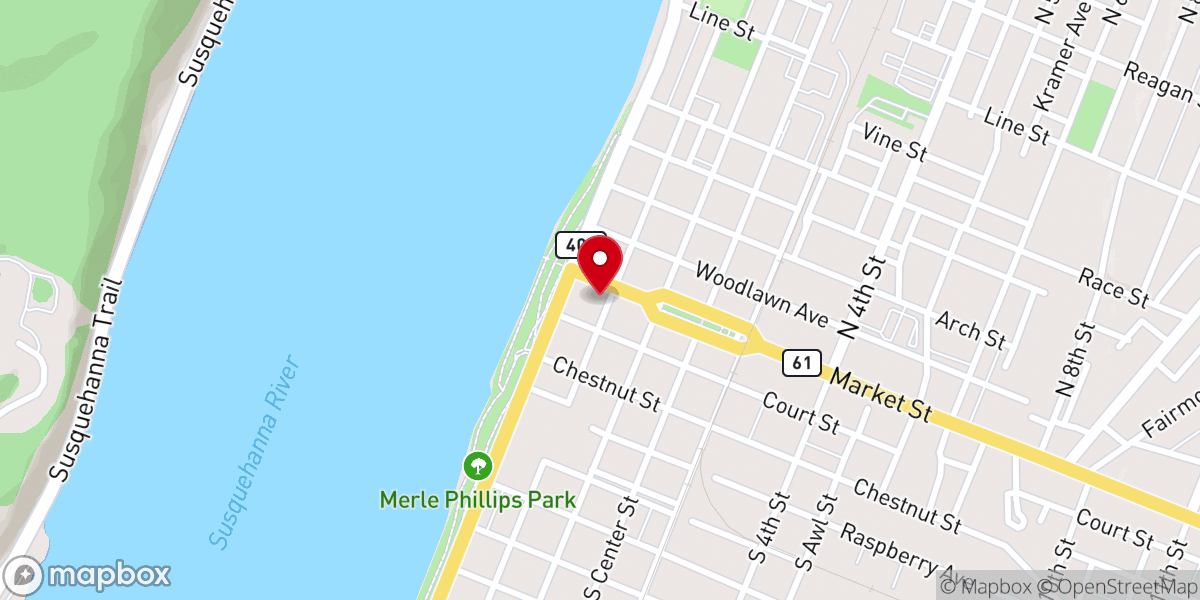 Map showing location of St. Monica Parish