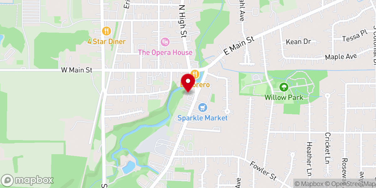Map showing location of Family Baptist Church