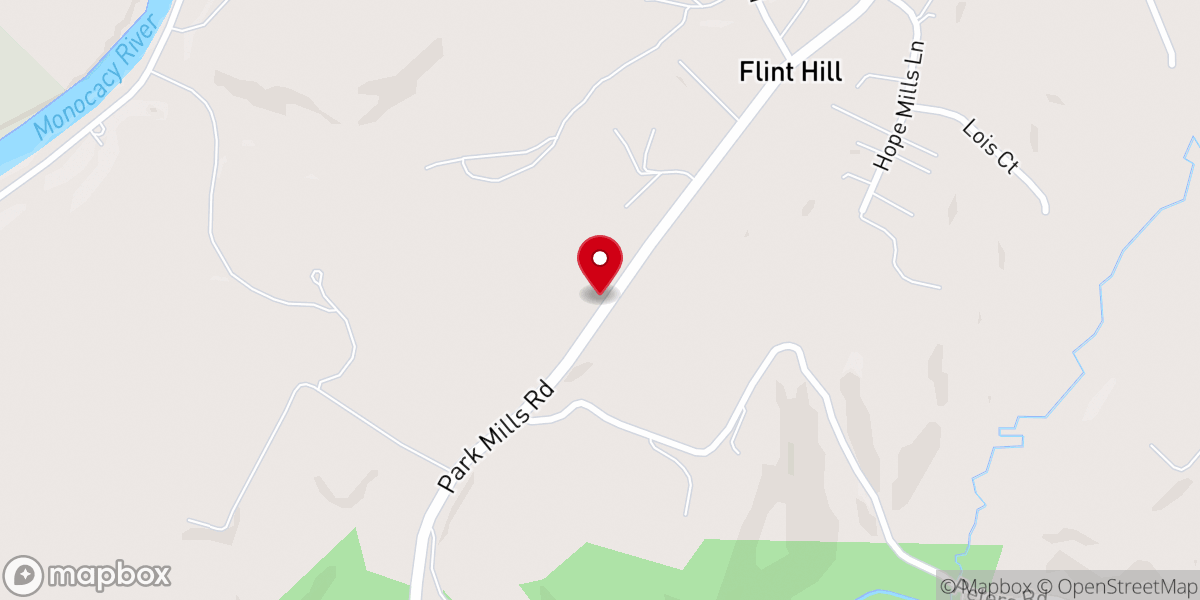 Map showing location of Flint Hill United Methodist