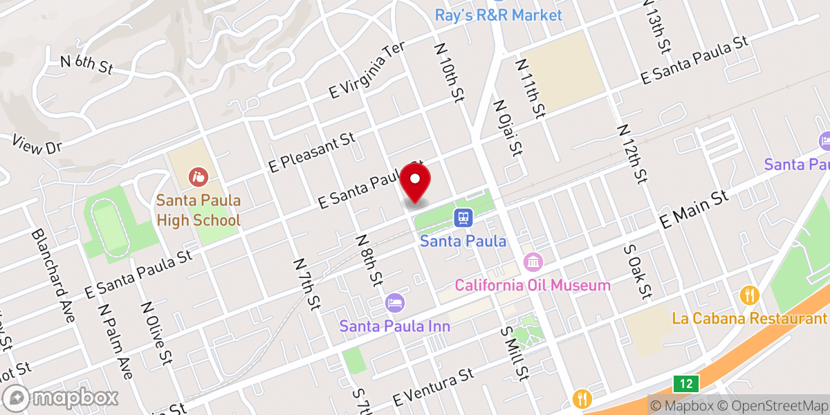 Map showing location of Chapel of Praise Church of God