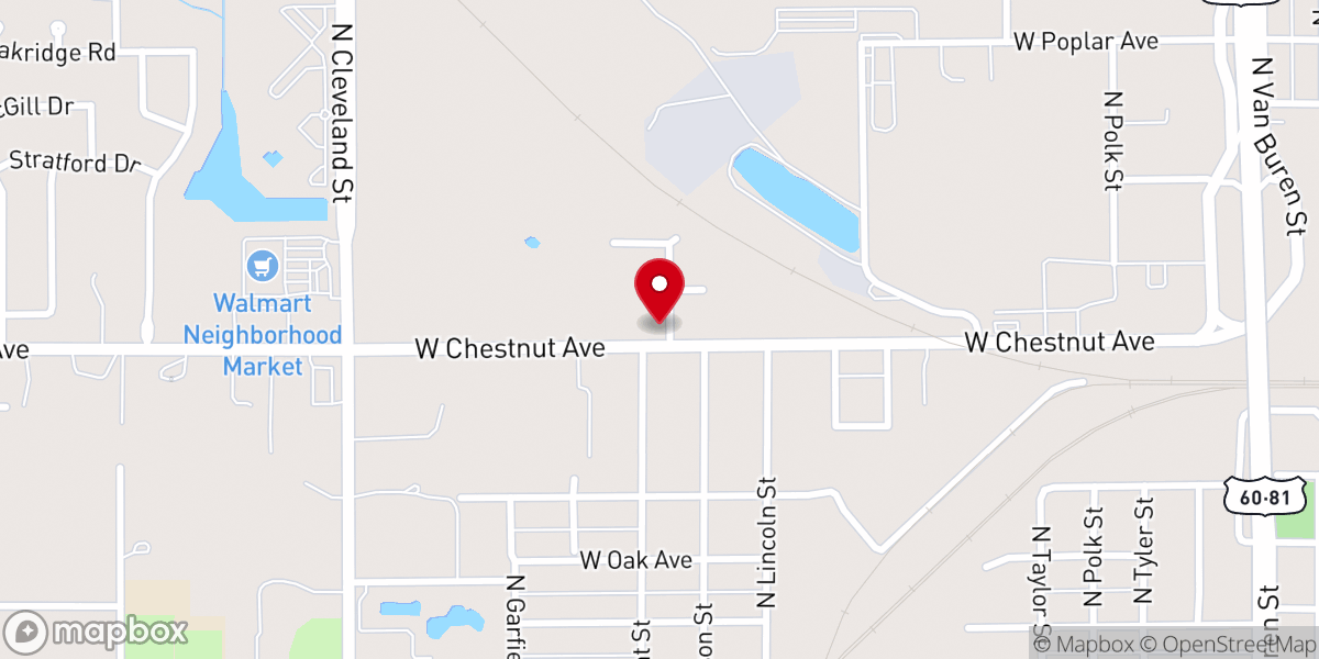 Map showing location of West Side Church of God