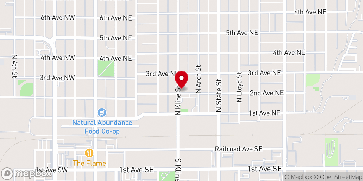 Map showing location of Congregation B'nai Isaac