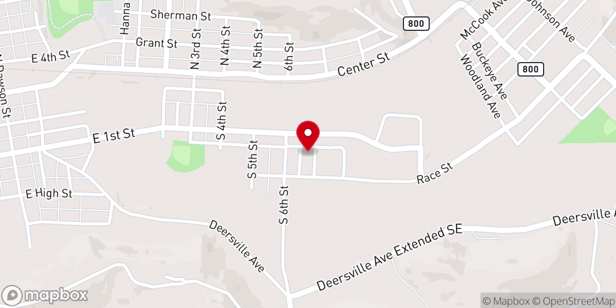 Map showing location of Mt Olive Missionary Baptist,