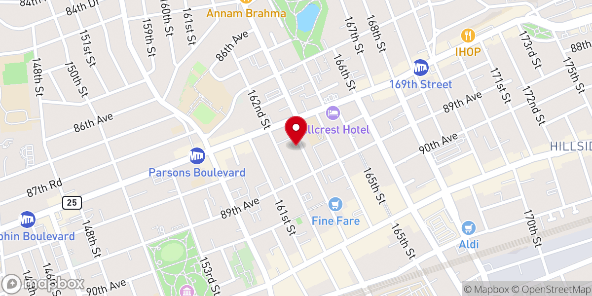 Map showing location of Jamaica Seventh-day Adventist Church