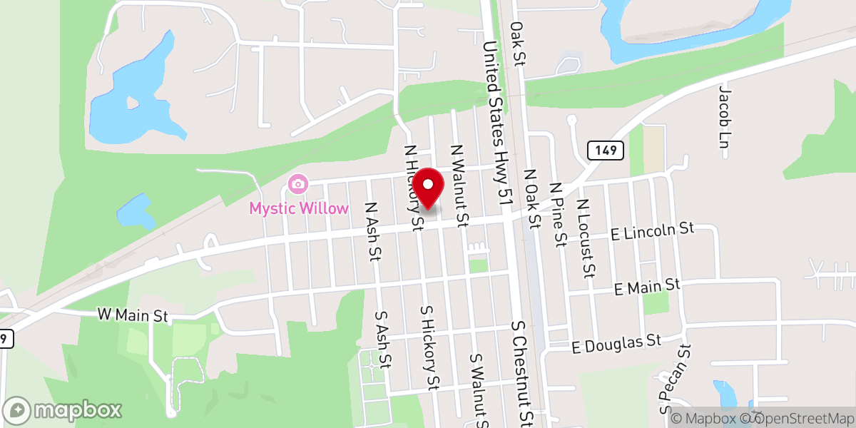 Map showing location of De Soto United Methodest Church