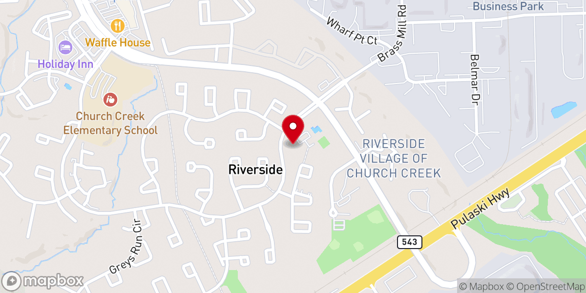 Map showing location of AGAPE, Church at Riverside