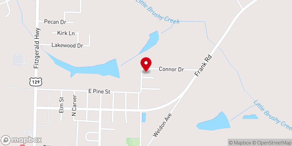 Map showing location of New Birth Life Church