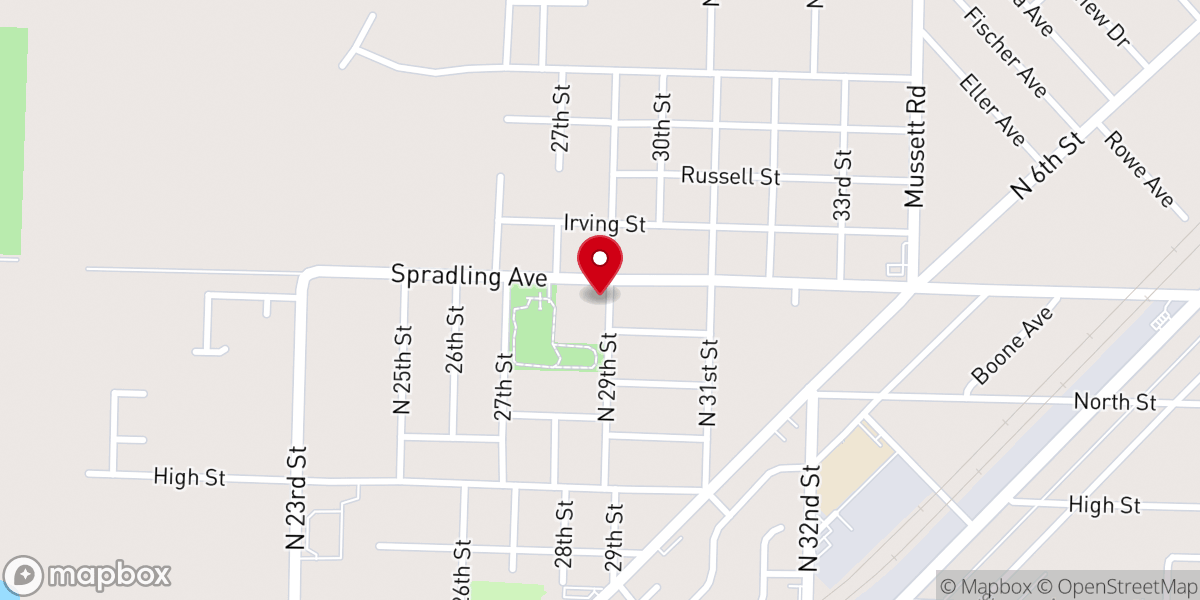 Map showing location of Church of God of the Union Assembly