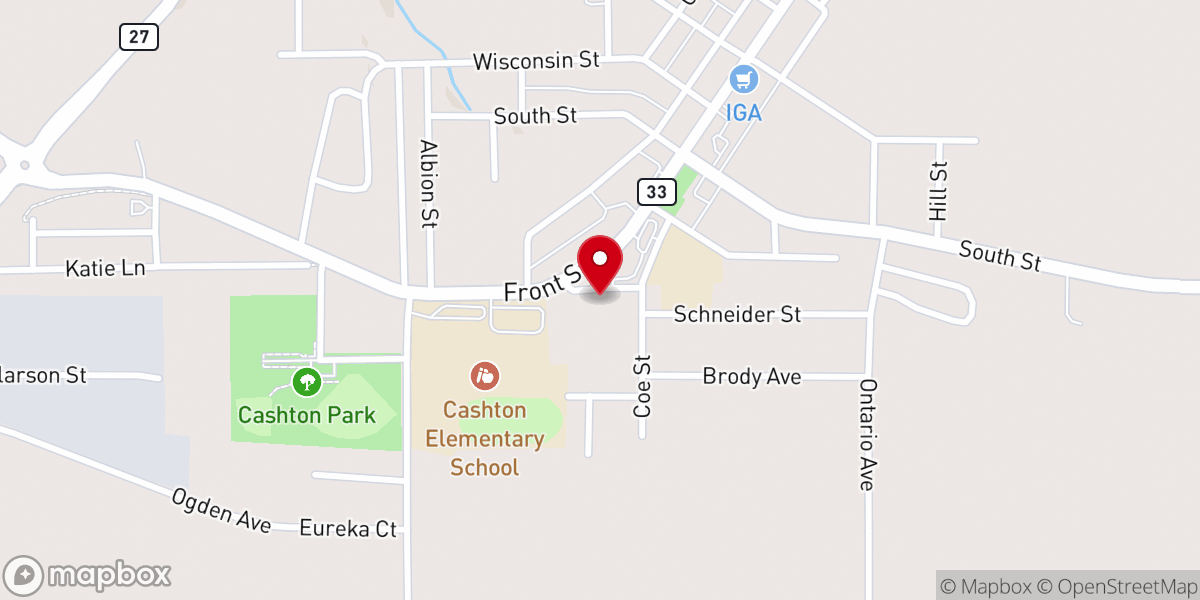 Map showing location of Cashton Lutheran Parish