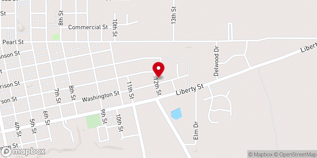 Map showing location of Covington Church of Nazarene