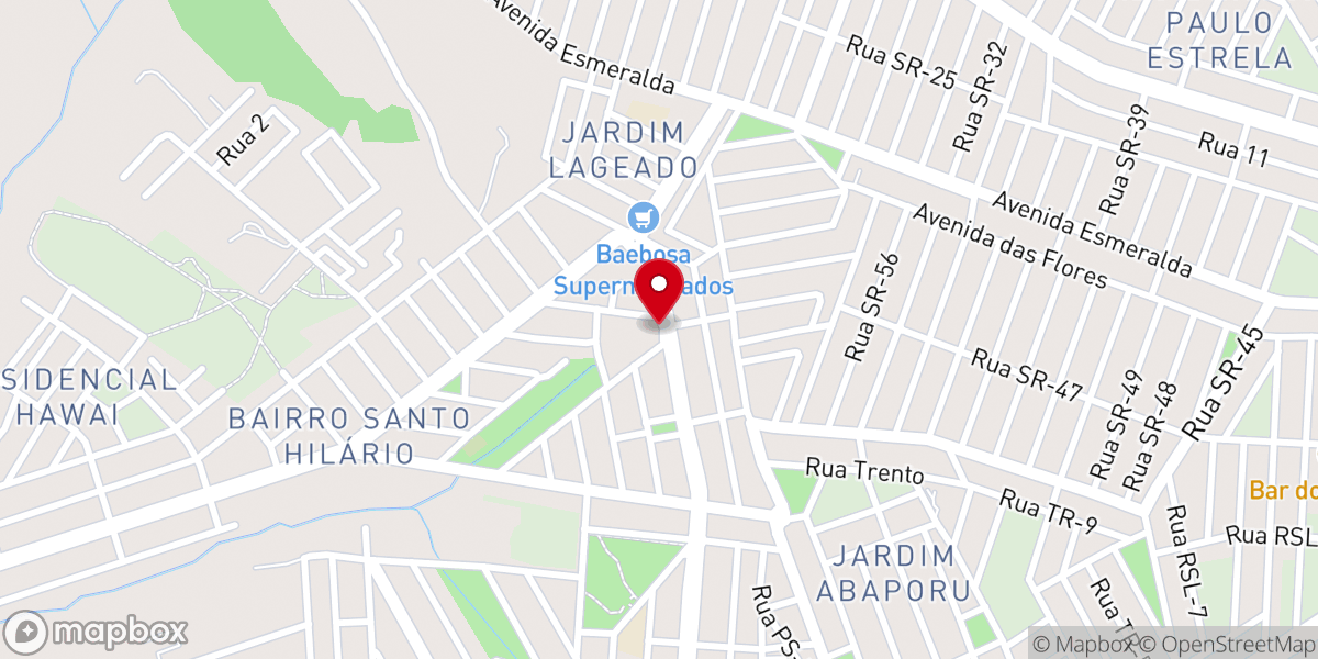 Map showing location of Paróquia Santo Hilário
