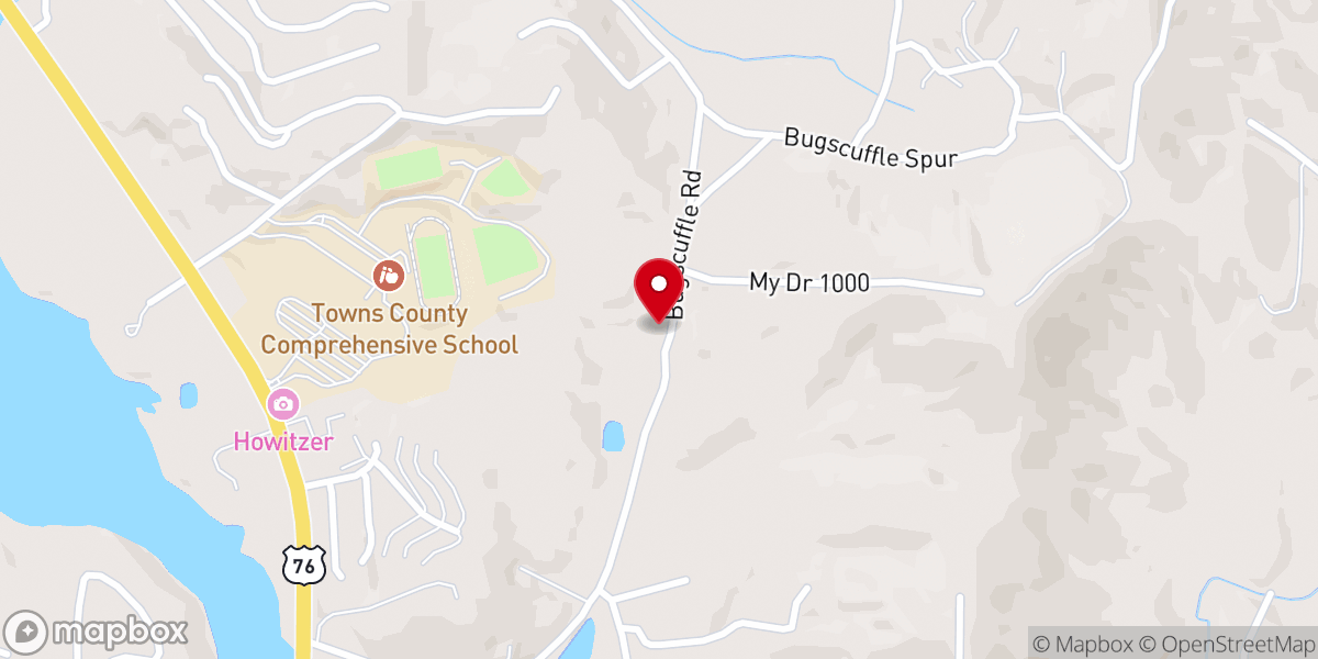 Map showing location of Deliverance Church
