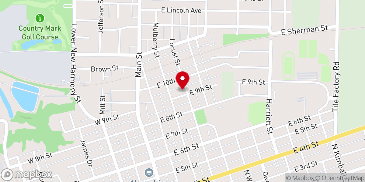 Map showing location of Jesus At Work Ministries