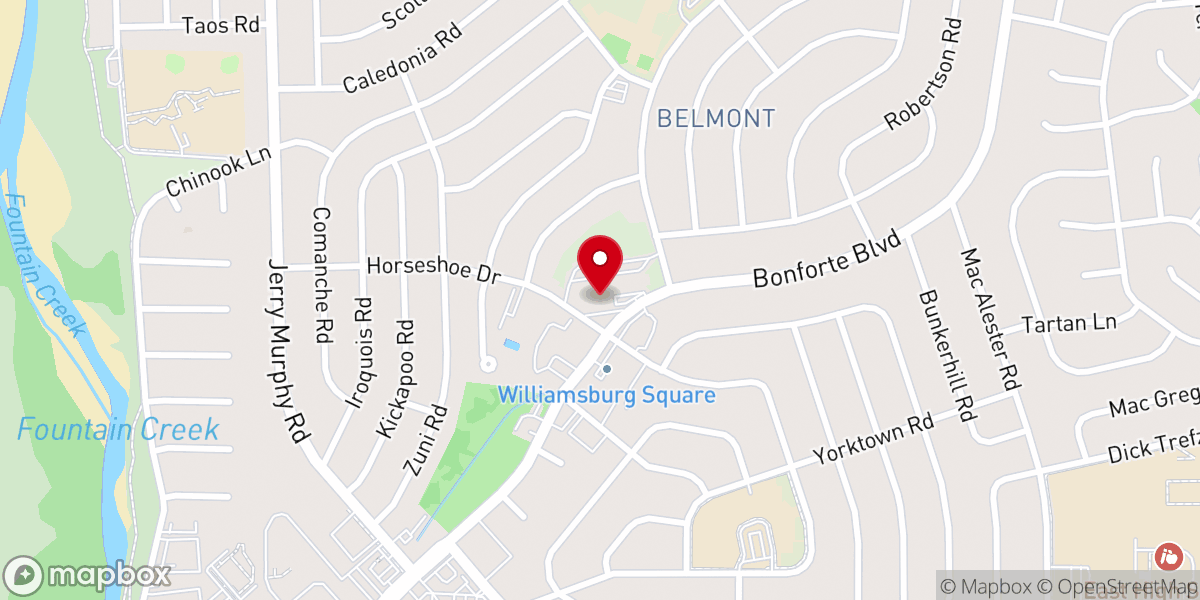 Map showing location of Christ the King Catholic Parish