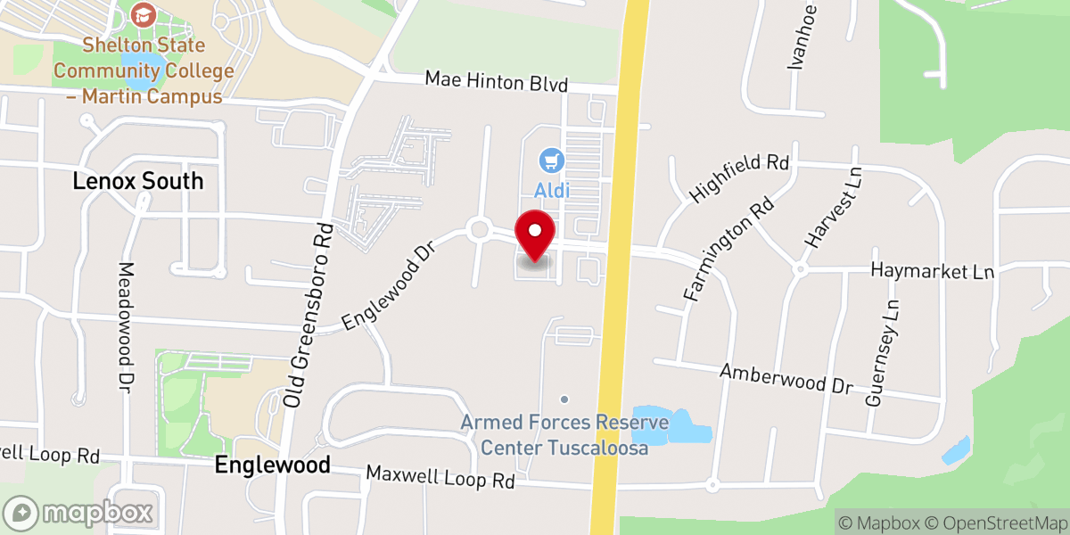 Map showing location of Church of Christ at Hillcrest