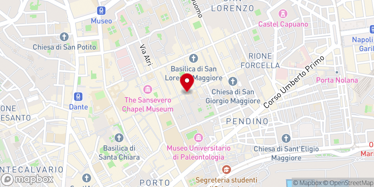 Map showing location of Cappella del Monte di Pietà