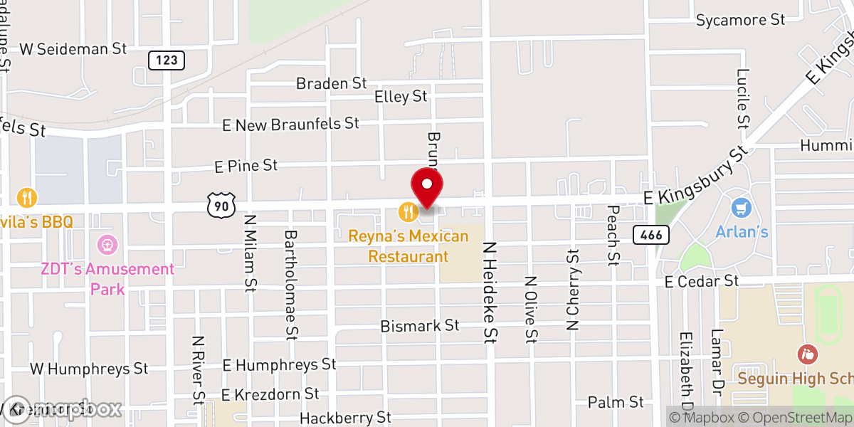 Map showing location of Olive Branch Fellowship