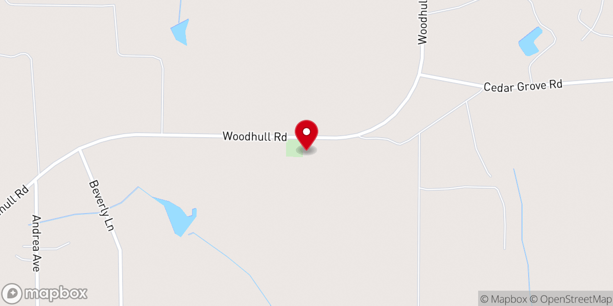 Map showing location of Beulah Thomas Church
