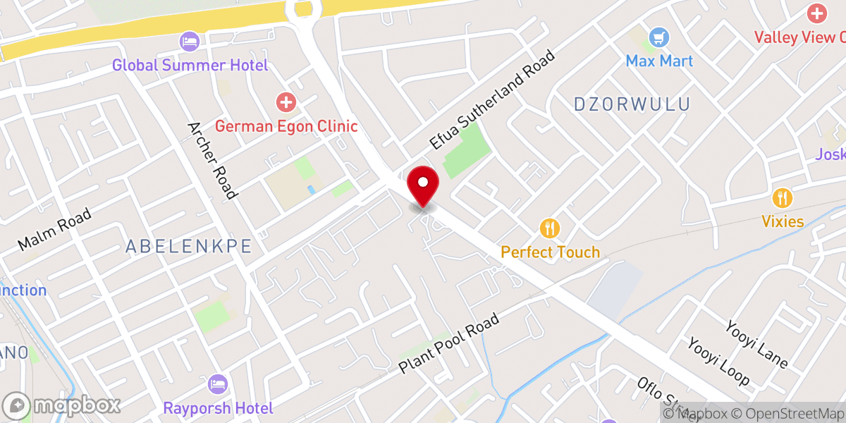 Map showing location of Empowerment Worship Centre (Prayer Factory)