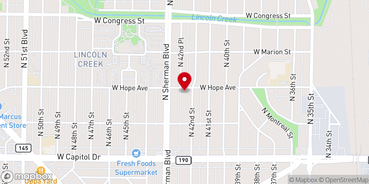 Map showing location of Spirit of Christ Deliverance Church