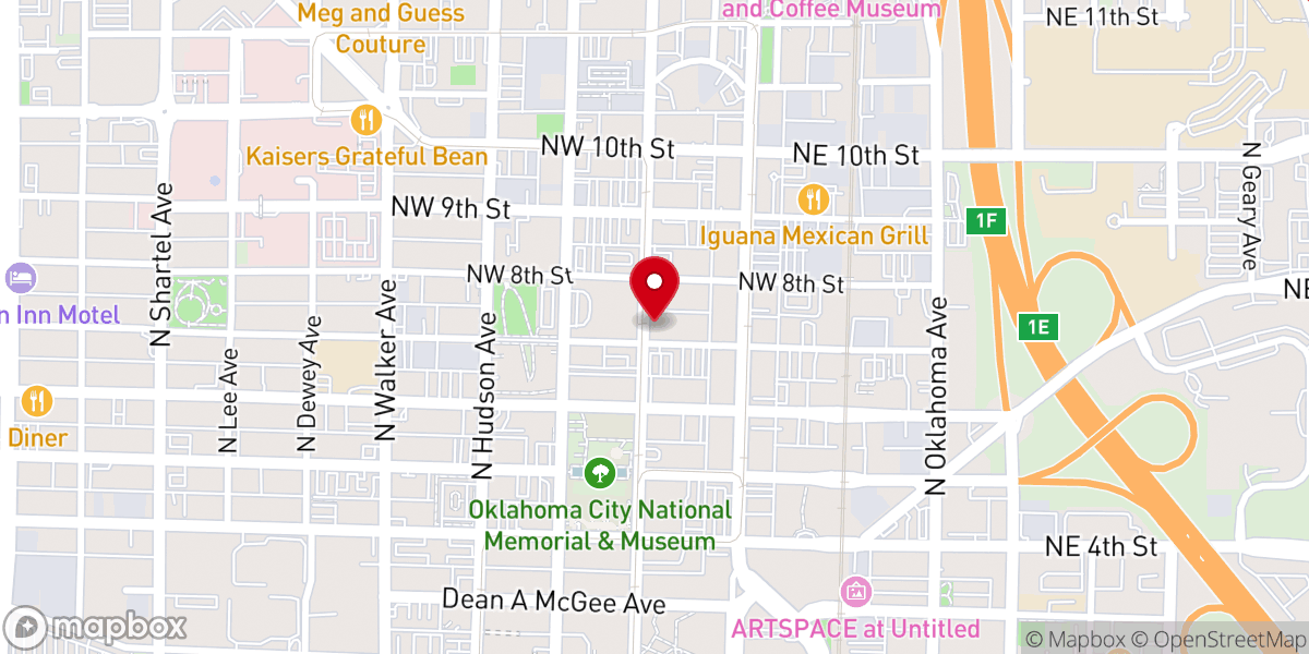 Map showing location of St Paul's Episcopal Cathedral