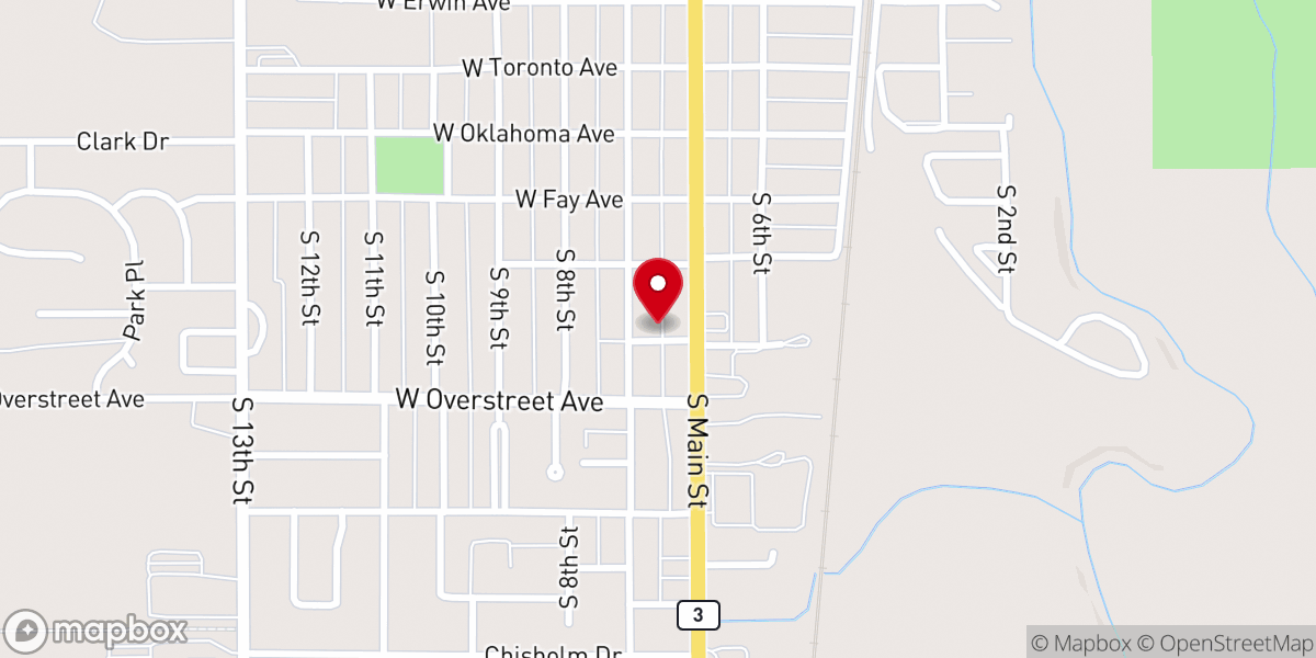 Map showing location of Emmanuel Lutheran Church
