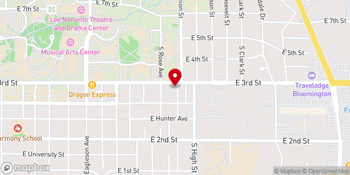 Map showing location of Korean United Methodist Church