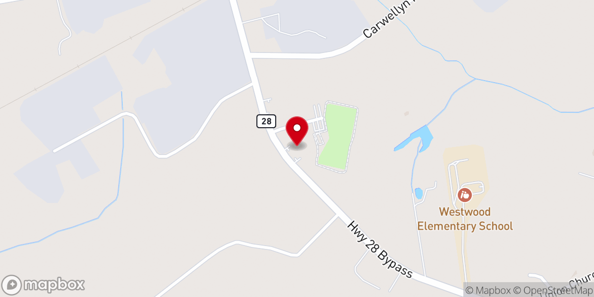 Map showing location of Bridge Church IPHC