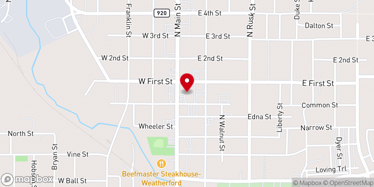 Map showing location of North Side Baptist Church