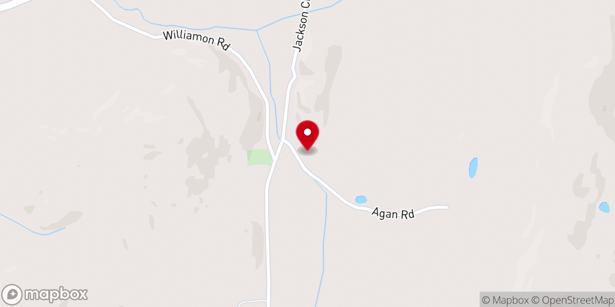 Map showing location of Mountain Spring Church