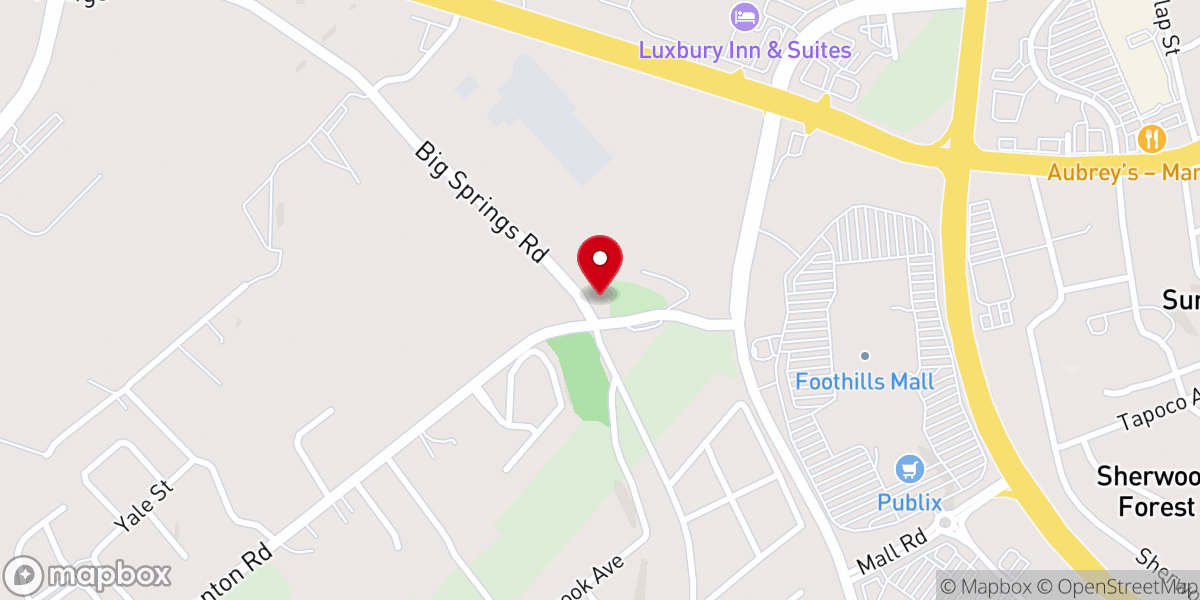 Map showing location of West Maryville Church
