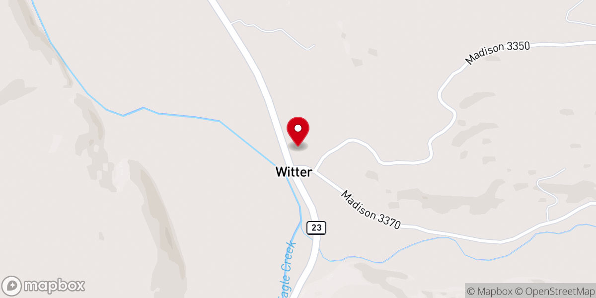 Map showing location of Witter Smith Chapel